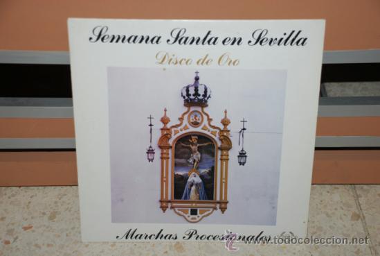 Discos de vinilo: DISCO VINILO LP MARCHAS PROCESIONALES &rdquo;DISCO DE ORO&rdquo; - Foto 1