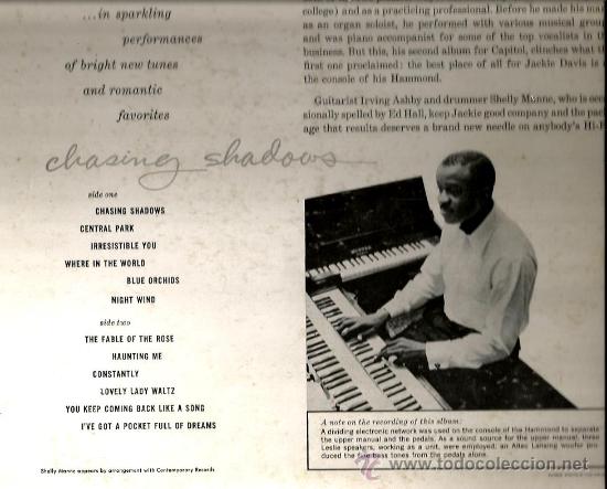Discos de vinilo: LP JACKIE DAVIS AT THE HAMMOND : CHASING SHADOWS - Foto 2