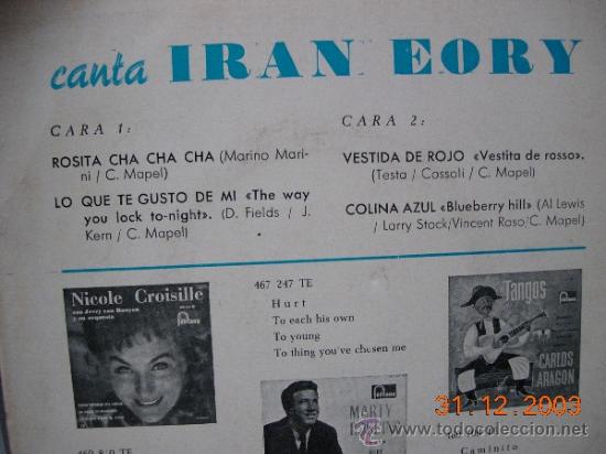 Discos de vinilo: Iran Eory EP Rosita - Foto 2