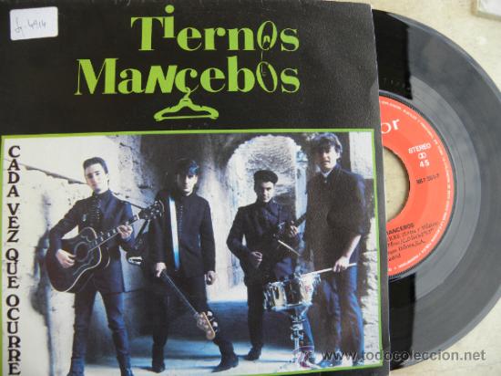 Discos de vinilo: TIERNOS MANCEBOS -SINGLE 1987 -BUEN ESTADO - Foto 1
