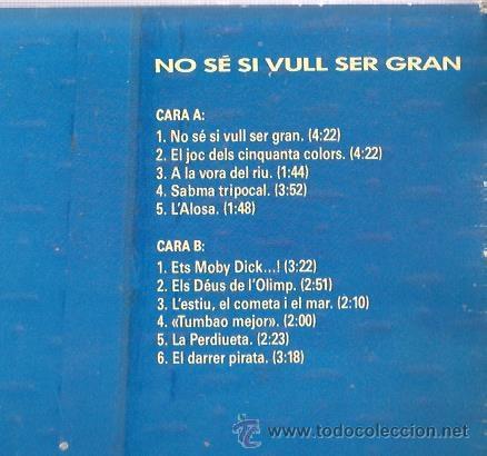Discos de vinilo: LP LONTAINERS : NO SE SI VULL SER GRAN - Foto 2