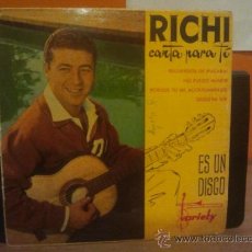 Discos de vinilo: RICHI CANTA PARA TÍ RECUERDOS DE IPACARAI +3 EP 1960 VARIETY . Lote 37923573