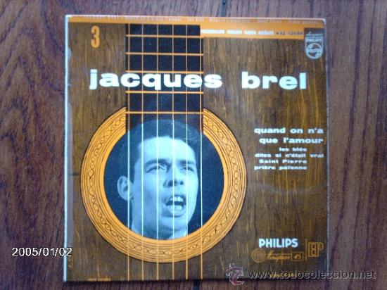 Dischi in vinile: jacques brel  -  quand on n&acute;a que l&acute;amour + 4