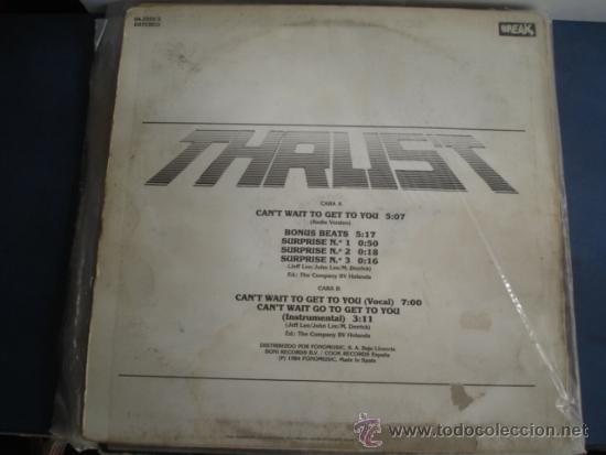 Discos de vinilo: THRUST   CAN&acute;T WAIT TO GET TO YOU - Foto 2
