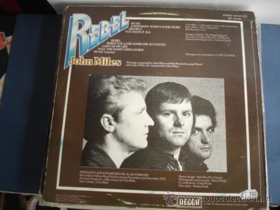 Discos de vinilo: JOHN MILES   REBEL - Foto 2