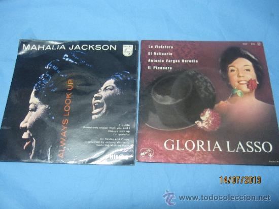 Discos de vinilo: EP SINGLE GLORIA LASSO Y MAHALIA JACKSON - Foto 1