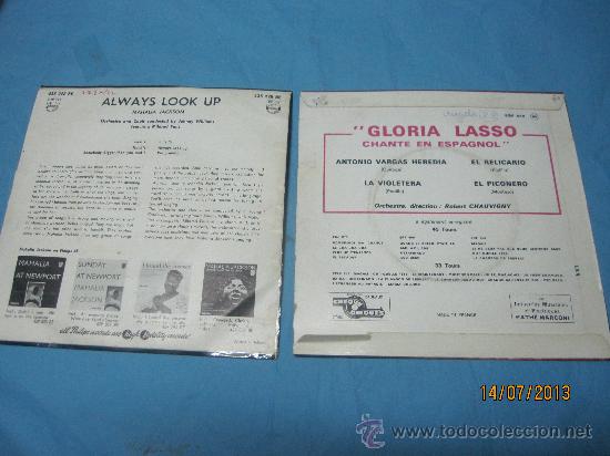 Discos de vinilo: EP SINGLE GLORIA LASSO Y MAHALIA JACKSON - Foto 3
