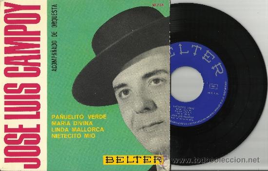 Vinyl records: jose luis campoy ep pa&ntilde;uelito verde espa&ntilde;a 1963
