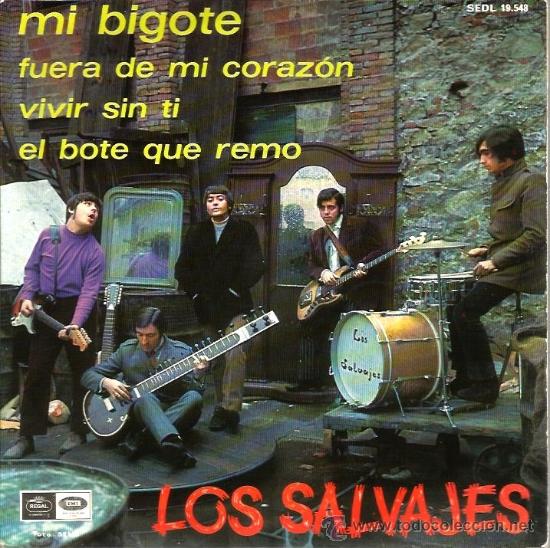 Discos de vinilo: EP LOS SALVAJES : ,MI BIGOTE - Foto 1
