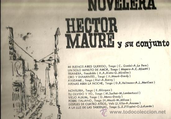 Discos de vinilo: LP HECTOR MAURE : NOVELERA  ( TANGOS ) - Foto 2