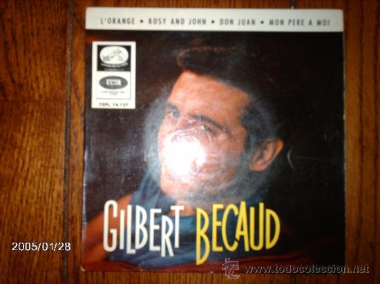 Disques de vinyle: gilbert  becaud  -  L&acute;orange + 3
