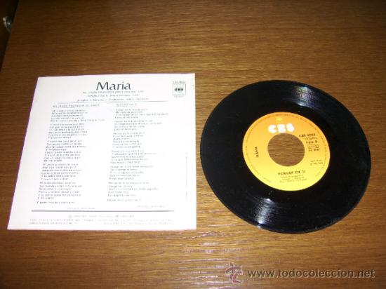 Discos de vinilo: SINGLE - MARIA - MI JOVEN PROFESOR - SPANISH - Foto 2
