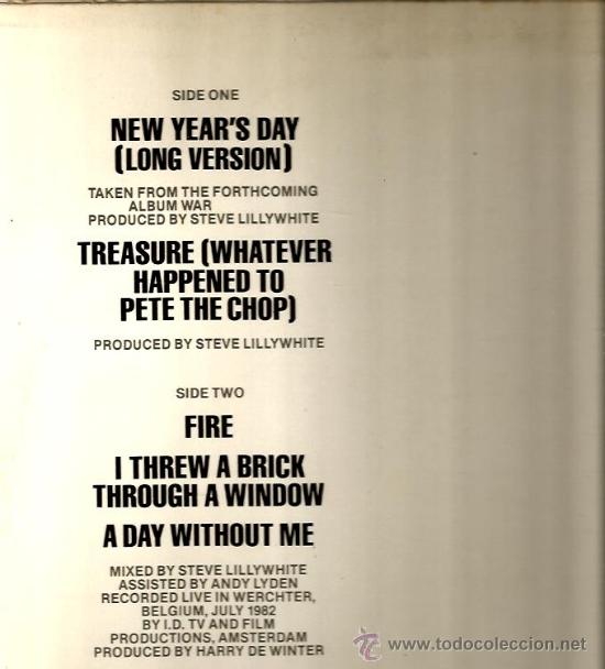 Discos de vinilo: MAXI U2 : NEW YEAR&acute;S DAY (LONG VERSION) - Foto 2