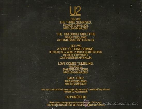 Discos de vinilo: MAXI U2 :  THE UNFORGETTABLE FIRE - Foto 2