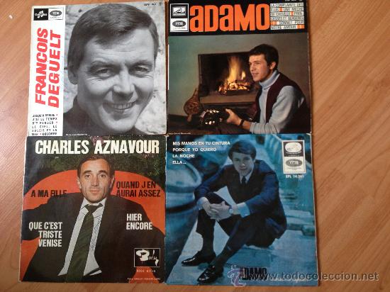 Discos de vinilo: 4 EP&acute;s CANCION FRANCESA - Foto 1