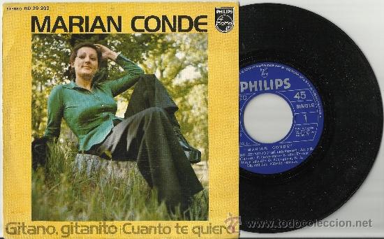 Discos de vinilo: MARIAN CONDE SINGLE gitano,gitanito ESPA&Ntilde;A 1973 /2 - Foto 1