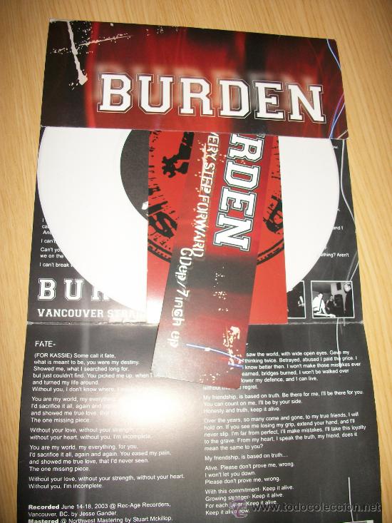 Discos de vinilo: EP BURDEN &ndash; WITH EVERY STEP FORWARD &ndash; HARDCORE HC PUNK &ndash; CON MARCAPAGINAS - Foto 1