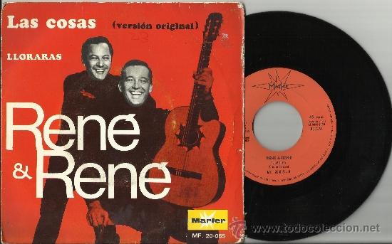 Discos de vinilo: rene & rene single las cosas espa&ntilde;a 1969 - Foto 1