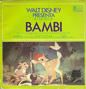 Discos de vinilo: BAMBI - LIBRO DISCO DISNEY N&ordm; 5 - WALT DISNEY C- 24