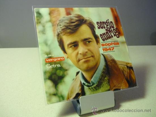 Discos de vinilo: SERGIO  ENDRIGO  SOPHIA  1947 SINGLE - Foto 1