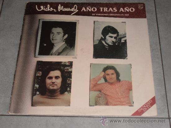 Discos de vinilo: VICTOR MANUEL - A&Ntilde;O TRAS A&Ntilde;O - DOBLE LP - Foto 1