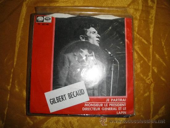 Discos de vinilo: GILBERT BECAUD . JE PARTIRAI.  LA VOZ DE SU AMO 1966 - Foto 1