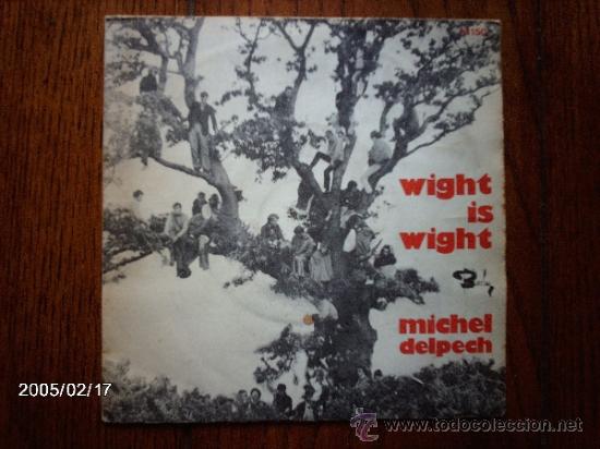 Discos de vinilo: michel delpech    -  wight is wight   + instrumental - Foto 1