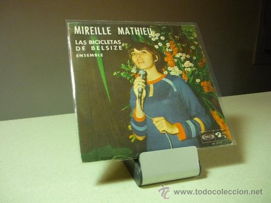 Discos de vinilo: MIREILLE MATHIEU LAS BICICLETAS DEL BELSIZE  ENSEMBLE SINGLE - Foto 1