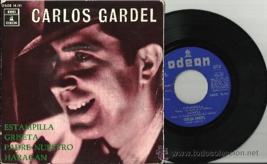 Discos de vinilo: carlos gardel ep estampilla espa&ntilde;a 1968 - Foto 1