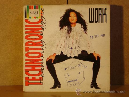 Discos de vinilo: Technotronic featuring Reggie - Work / Work It - MAX MUSIC M495SP - 1991 - Promocional - Foto 1