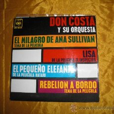 Discos de vinilo: DON COSTA Y SU ORQUESTA. MILAGRO ANA SULLIVAN + 3. CBS 1963