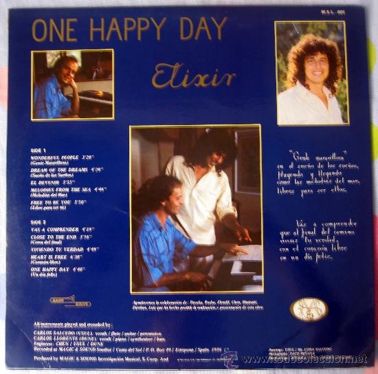 Discos de vinilo: ELIXIR - ONE HAPPY DAY (LP) LABEL MAGIC SOUND 1986 - RARO - Foto 2