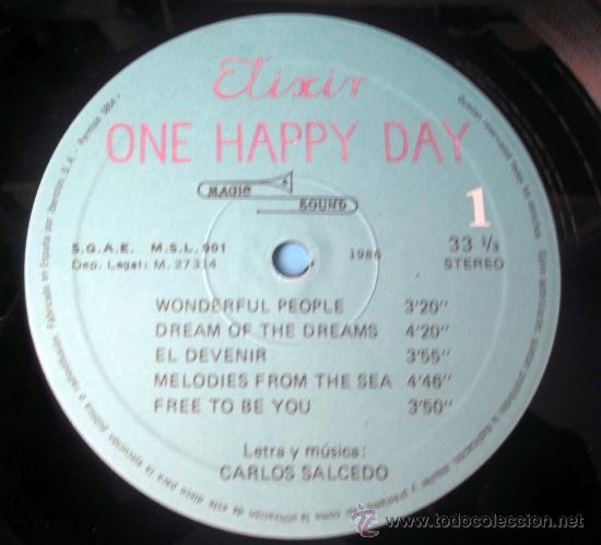 Discos de vinilo: ELIXIR - ONE HAPPY DAY (LP) LABEL MAGIC SOUND 1986 - RARO - Foto 6