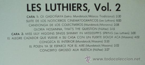 Discos de vinilo: Les Luthiers - Volumen 2 - Edici&oacute;n de 1982 de Espa&ntilde;a - Foto 2