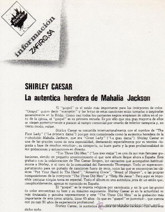 Discos de vinilo: Ev.Shirley Caesar - The Three Old Men (LP) - Foto 5