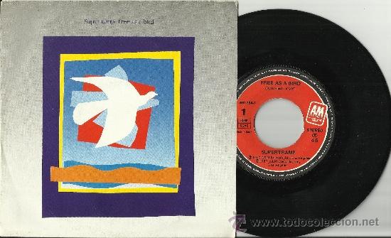 Discos de vinilo: supertramp single free as a bird espa&ntilde;a 1987 - Foto 1