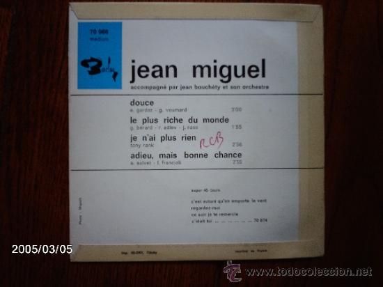 Discos de vinilo: jean miguel  -  douce   + 3 - Foto 2