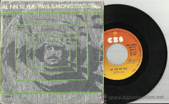 Discos de vinilo: paul simon single gone at last espa&ntilde;a 1975 - Foto 1