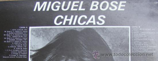 Discos de vinilo: LP - MIGUEL BOSE - CHICAS - Foto 2