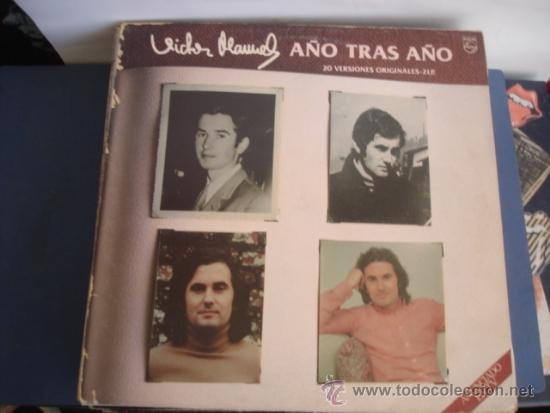 Discos de vinilo: VICTOR MANUEL A&Ntilde;O TRAS A&Ntilde;O  2 x Lp  1982 - Foto 1