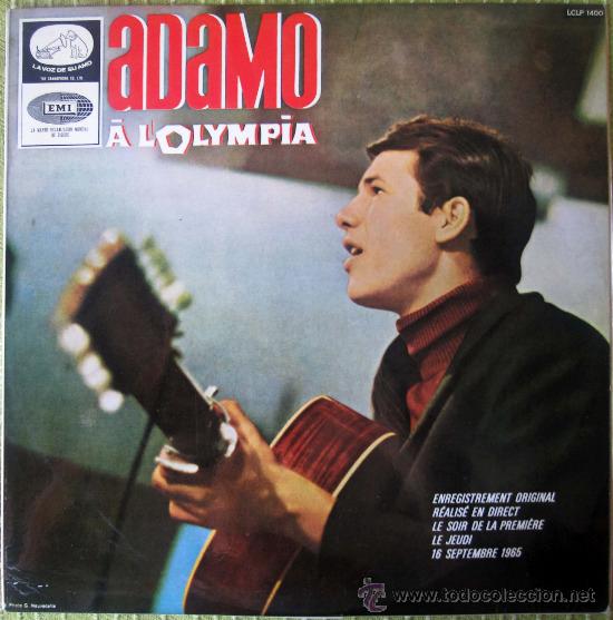 Discos de vinilo: ADAMO EN EL OLYMPIA - LA VOZ DE SU AMO 1965 - Foto 1