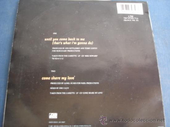Discos de vinilo: MIKI HOWARD  UNTIL YOU COME BACK TO ME - Foto 2