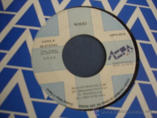 Discos de vinilo: NIKKI  MUCHO MACHO  PROMO SINGLE - Foto 1