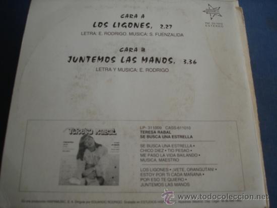 Discos de vinilo: TERESA RABAL LOS LIGONES - Foto 2