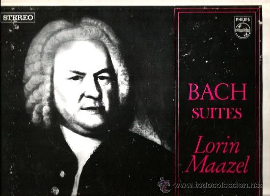 Discos de vinilo: CAJA J.S. BACH : SUITES ( LORIN MAAZEL ) - Foto 1