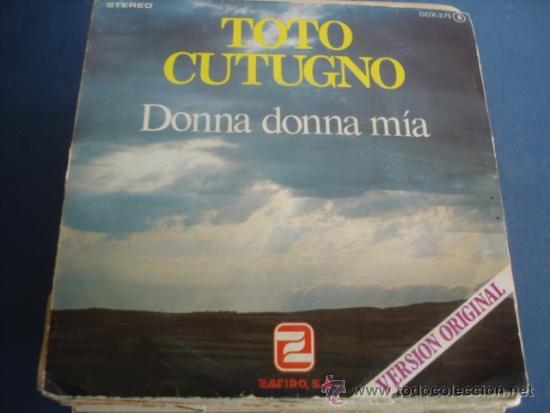 Discos de vinilo: TOTO COTUGNO  DONNA DONNA MIA - Foto 1