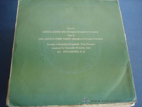Discos de vinilo: TOTO COTUGNO  DONNA DONNA MIA - Foto 2