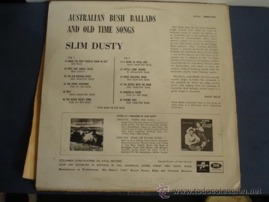 Discos de vinilo: SLIM DUSTY   AUSTRALIAN BUSH BALLADS - Foto 2