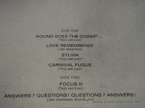 Discos de vinilo: FOCUS ( FOCUS III ) DOBLE LP33 1972 - GERMANY POLYDOR - Foto 5
