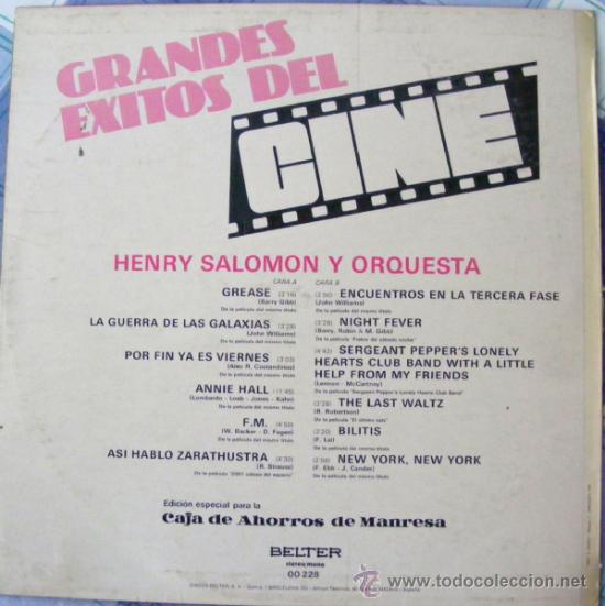 Discos de vinilo: LP - GRANDES EXITOS DEL CINE - Foto 2